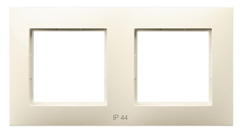 Ramka podwójna do łączników IP-44 seria ARIA kolor Ecru symbol RH-2U/27