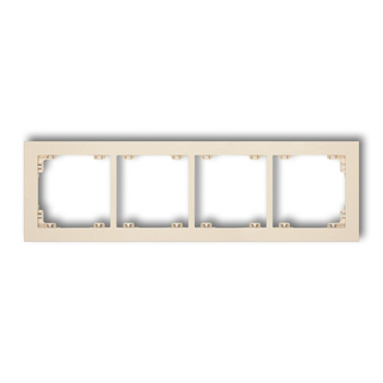 Ramka uniwersalna poczwórna z tworzywa Karlik seria DECO 1DR-4 kolor beżowy