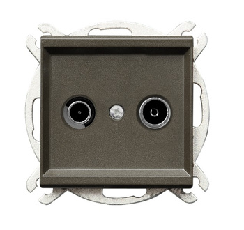 Gniazdo RTV zakończeniowe seria SONATA kolor Czekoladowy metalik symbol GPA-10RPZ/m/40