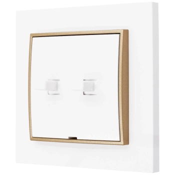 Włącznik roletowy styl usa karlik mini kolor biały/złoty