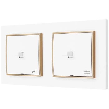 Włącznik światła schodowy i krzyżowy usa kolor biały/złoty