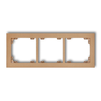 Ramka uniwersalna potrójna z tworzywa Karlik seria DECO 8DR-3 kolor złoty metalik