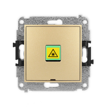 Mechanizm gniazda światłowodowego/optycznego pojedynczego, bez pola opisowego Karlik seria ICON 29IGOPBO-1 kolor złoty