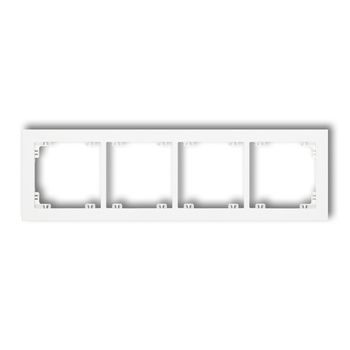 Ramka uniwersalna poczwórna z tworzywa Karlik seria DECO 25DR-4 kolor biały mat