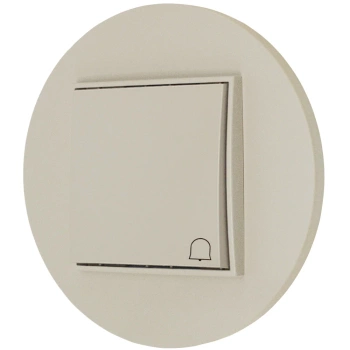 Włącznik dzwonkowy z ramką okrągłą seria MINI kolor taupe