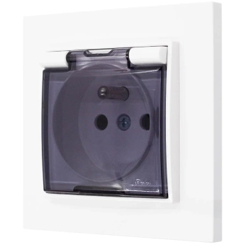 Gniazdo hermetyczne z ramką karlik mini kolor biały