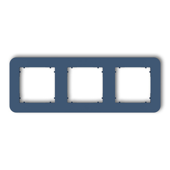Ramka uniwersalna potrójna zaokrąglona z tworzywa Karlik seria MINI 64MRTZ-3 kolor navy blue