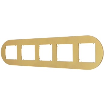 Ramka uniwersalna pięciokrotna okrągła z tworzywa Karlik seria MINI 29MRTO-5 kolor złoty