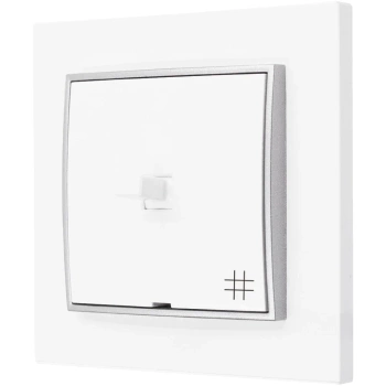 Włącznik krzyżówy styl usa karlik mini kolor biały/srebrny