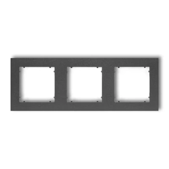 Ramka uniwersalna potrójna kwadratowa z tworzywa Karlik seria MINI 11MR-3 kolor grafitowy