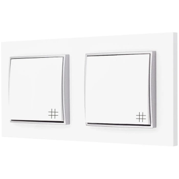 Włącznik światła Dwa krzyżowe kolor biały/srebrny