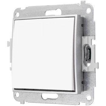 Włącznik pojedynczy bez ramki karlik mini kolor biały/srebrny