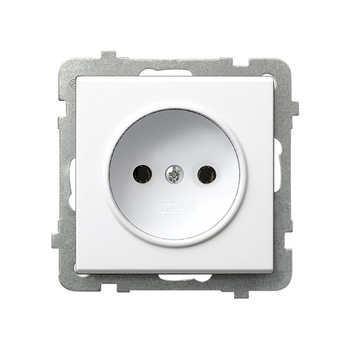 Gniazdo pojedyncze seria SONATA kolor Biały symbol GP-1R/m/00