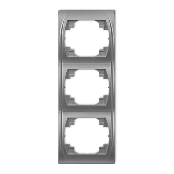 Ramka pionowa potrójna Karlik seria LOGO 7LRV-3 kolor srebrny metalik