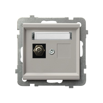 Gniazdo ekwipotencjalne pojedyncze seria SONATA kolor Kaszmir symbol GPE-1R/m/82