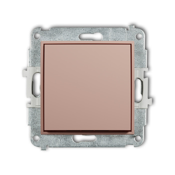 Mechanizm łącznika schodowego bez piktogramu Karlik seria MINI 62MWP-3.1 kolor łososiowy