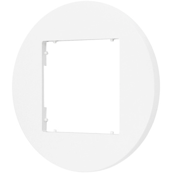 Ramka uniwersalna pojedyncza okrągła z tworzywa Karlik seria MINI 25MRTO-1 kolor biały mat