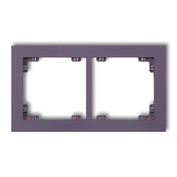Ramka uniwerstalna podwójna z tworzywa DECO Pastel Matt Karlik seria DECO 50DR-2 kolor wrzosowy