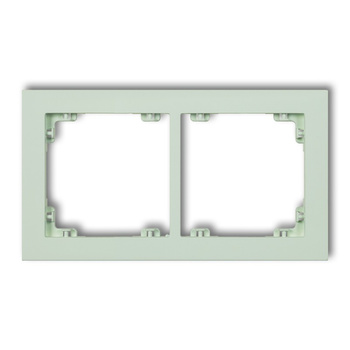 Ramka uniwerstalna podwójna z tworzywa DECO Pastel Matt Karlik seria DECO 46DR-2 kolor miętowy