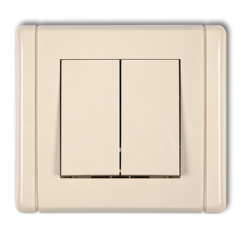 Łącznik zwierny żaluzjowy bez piktogramów Karlik seria FLEXI 1FWP-8.1 kolor beżowy