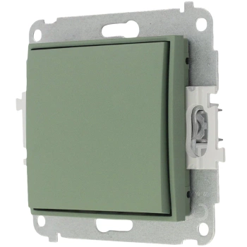 Mechanizm łącznika zwiernego, jednobiegunowego bez piktogramu Karlik seria MINI 61MWP-4.1 kolor szałwiowy