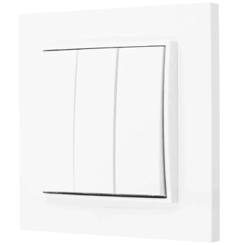 Włącznik potrójny z ramką karlik mini kolor biały