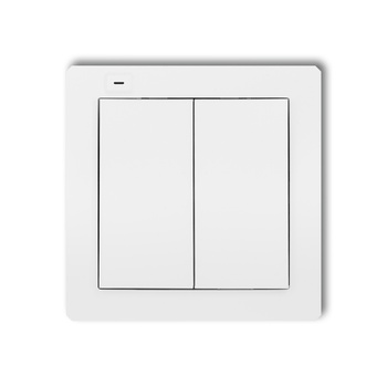 Nadajnik 2-klawiszowy 4-kanałowy z czujnikiem temperatury do systemu Exta Life Karlik seria DECO DEL-2 kolor biały