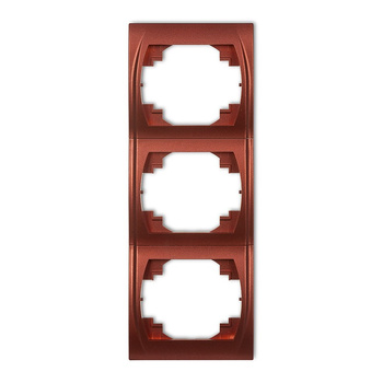 Ramka pionowa potrójna Karlik seria LOGO 9LRV-3 kolor brązowy metalik