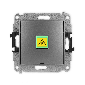 Mechanizm gniazda światłowodowego/optycznego pojedynczego, bez pola opisowego Karlik seria ICON 11IGOPBO-1 kolor grafitowy