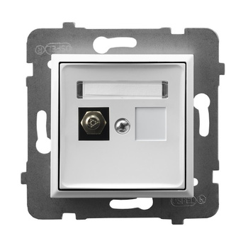 Gniazdo ekwipotencjalne pojedyncze seria ARIA kolor Biały symbol GPE-1U/m/00