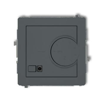 Mechanizm elektronicznego regulatora temperatury z czujnikiem powietrznym Karlik seria DECO 28DRT-2 kolor grafitowy mat