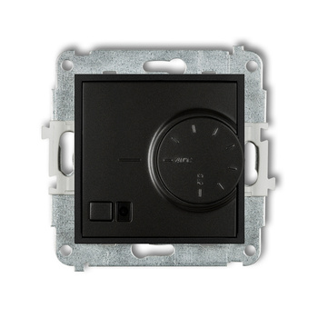 Mechanizm elektronicznego regulatora temperatury z czujnikiem powietrznym Karlik seria ICON 12IRT-2 kolor czarny mat