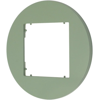 Ramka uniwersalna pojedyncza okrągła z tworzywa Karlik seria MINI 61MRTO-1 kolor szałwiowy