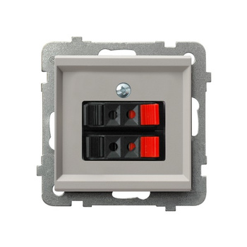 Gniazdo głośnikowe podwójne seria SONATA kolor Kaszmir symbol GG-2R/m/82