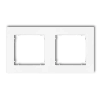 Ramka uniwersalna podwójna kwadratowa z tworzywa Karlik seria MINI MR-2 kolor biały