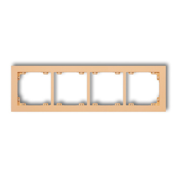 Ramka uniwersalna podczwórna z tworzywa DECO Pastel Matt Karlik seria DECO 45DR-4 kolor brzoskwiniowy