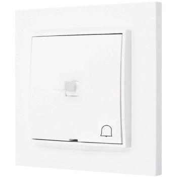 Włącznik dzwonkowy w stylu USA ramka kwadratowa seria Mini kolor biały mat