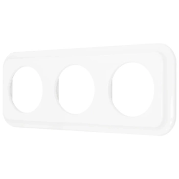 Ramka potrj.kwadratowa wyłącznika gniazdka PODTYNKOWA 'Retro ceramic' BIAŁA