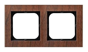 Ramka podwójna seria SONATA kolor Drewno orzech symbol R-2RW/34