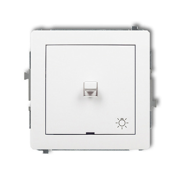 Mechanizm łącznika zwierny światło w stylu amerykańskim Karlik seria DECO 25DWPUS-5 kolor biały mat