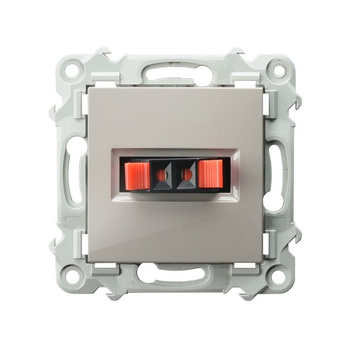 Gniazdo głośnikowe pojedyncze seria SZAFIR kolor Kaszmirowy beż symbol GG-1Z/m/83