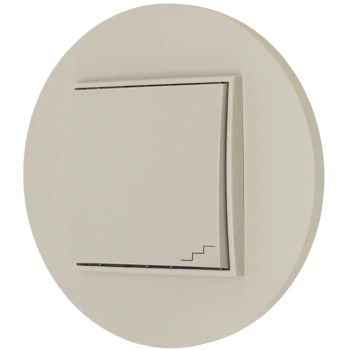 Włącznik schodowy z ramką okrągłą seria MINI kolor taupe