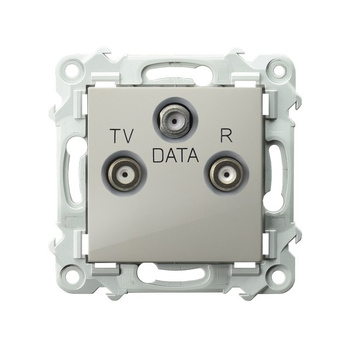 Gniazdo RTV-DATA seria SZAFIR kolor Kaszmirowy beż symbol GPA-ZD/m/83