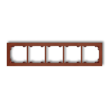 Ramka uniwersalna pięciokrotna z tworzywa Karlik seria DECO 9DR-5 kolor brązowy metalik
