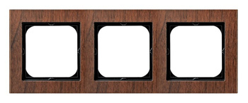 Ramka potrójna seria SONATA kolor Drewno orzech symbol R-3RW/34
