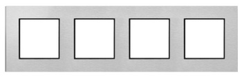 Ramka poczwórna seria ARIA kolor Szczotkowane Aluminium symbol R-4UAC/62/25
