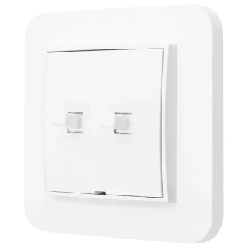 Włącznik roletowy w stylu USA ramka zaokrąglona seria Mini kolor biały mat