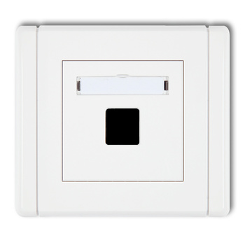 Gniazdo multimedialne pojedyncze bez modułu standard Keystone Karlik seria FLEXI FGM-1P kolor biały