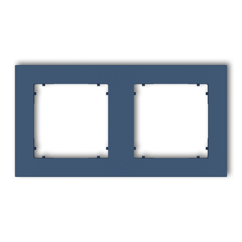 Ramka uniwersalna podwójna kwadratowa z tworzywa Karlik seria MINI 64MR-2 kolor navy blue