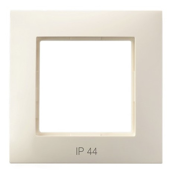 Ramka pojedyncza do łączników IP-44 seria ARIA kolor Ecru symbol RH-1U/27